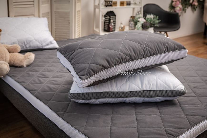 Подушка анатомическая классическая "Strong Sleep 3D" Gray-White collection 40х60 1221 фото