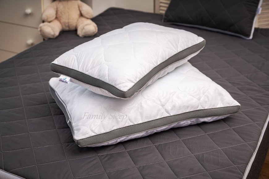 Подушка анатомічна класична "Strong Sleep 3D" Gray-White collection 40х60 1221 фото