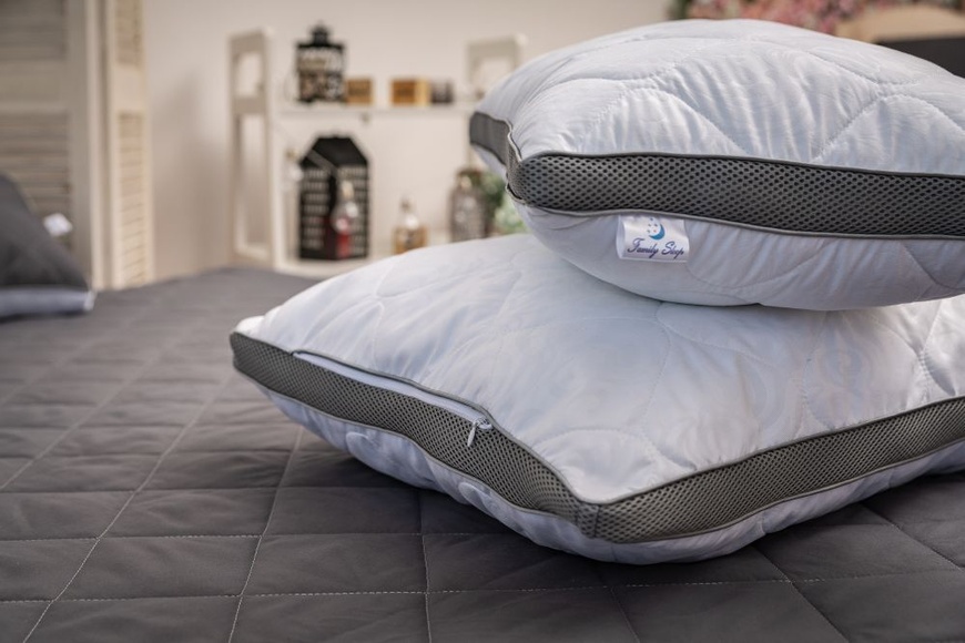 Подушка анатомическая классическая "Strong Sleep 3D" Gray-White collection 40х60 1221 фото