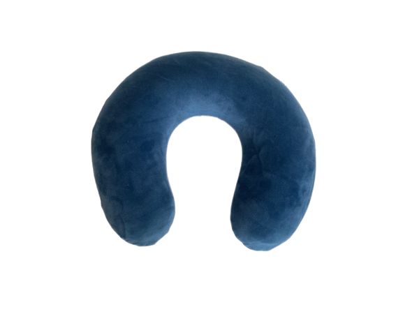 Подушка ортопедична з пам'яттю "Memory Travel" для подорожей синього кольору 09401 фото