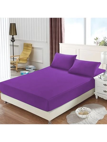 Набір Good-Dream простирадло на резинці 70х190 + 2 наволочки 50х70 сатин Purple (GDBSSPU070190) GDBSSPU070190 фото