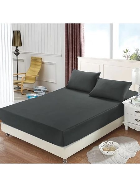 Набір Good-Dream простирадло на резинці 70х190 + 2 наволочки 50х70 сатин Grey (GDBSSG070190) GDBSSG070190 фото